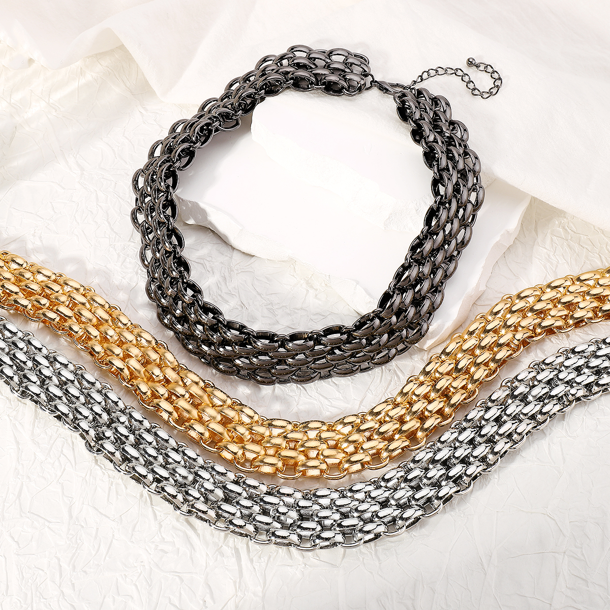 Hip-hop Vintage Style Geometric Alloy Women's Bracelets Necklace display picture 10