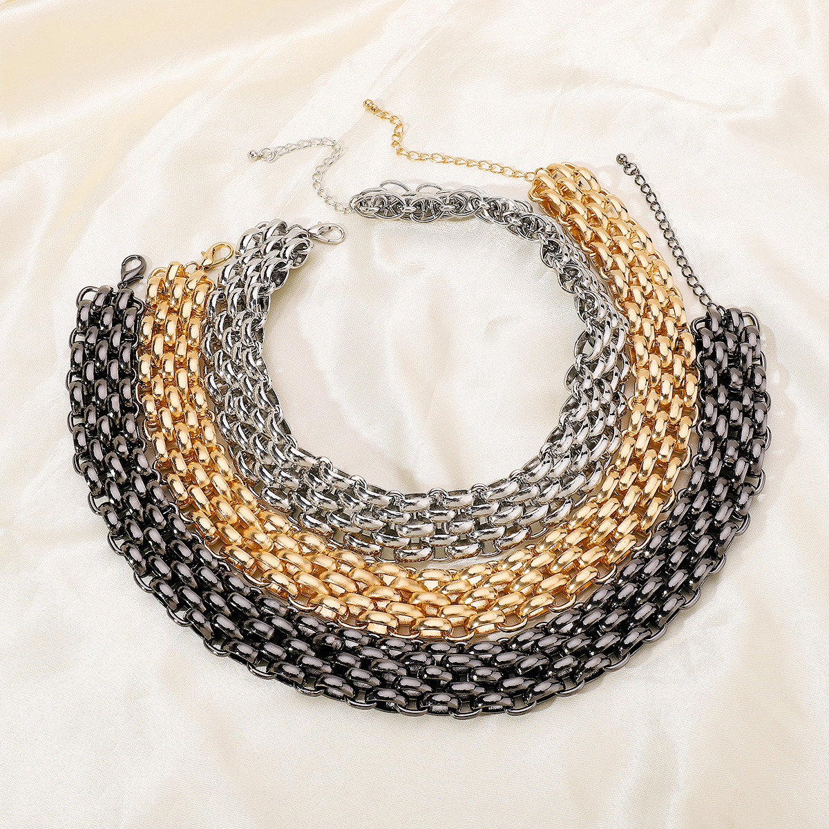 Hip-hop Vintage Style Geometric Alloy Women's Bracelets Necklace display picture 9