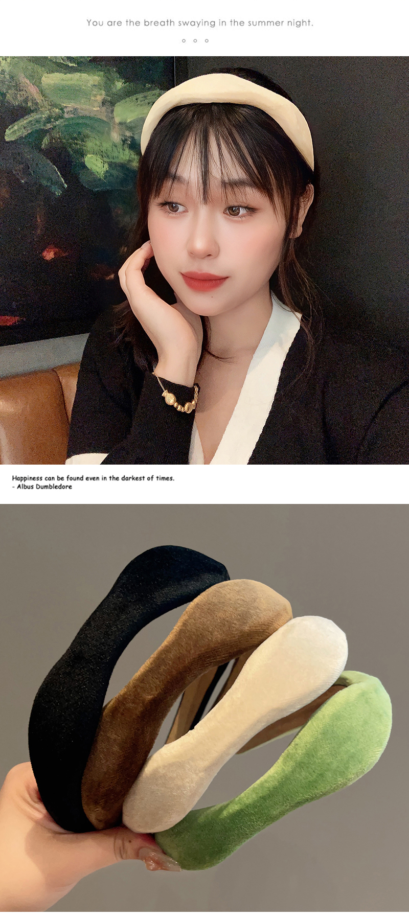 Women's Sweet Solid Color Suede Hair Band display picture 2