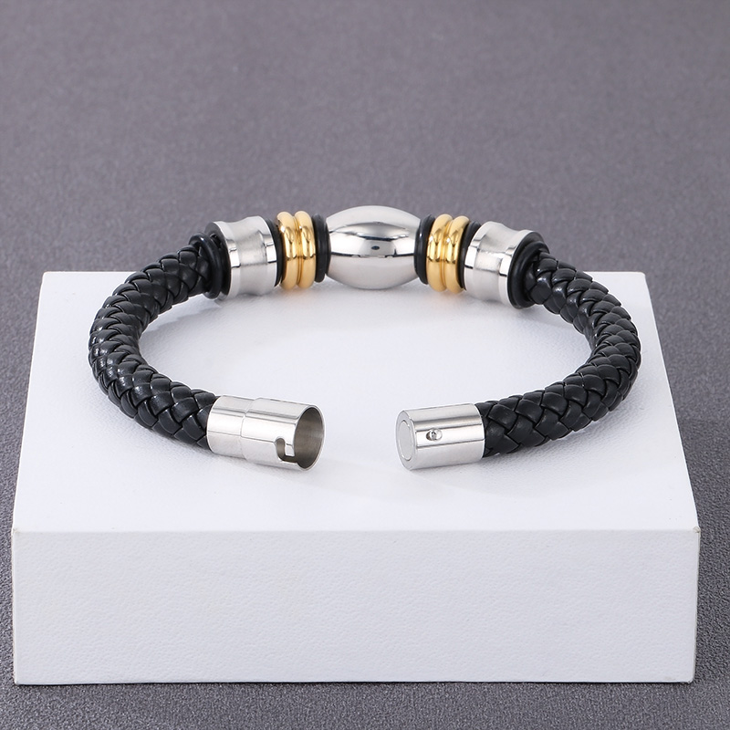 Hip-hop Geometric Pu Leather Men's Bracelets Necklace display picture 7