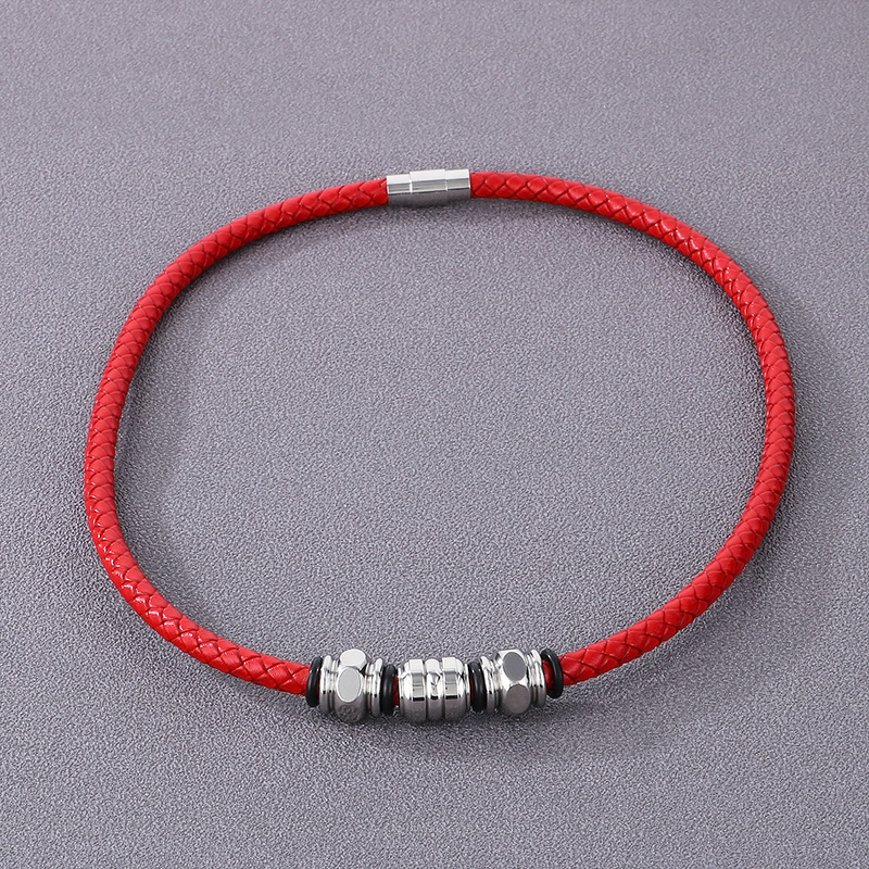 Style Simple Géométrique Faux Cuir Hommes Bracelets Collier display picture 9
