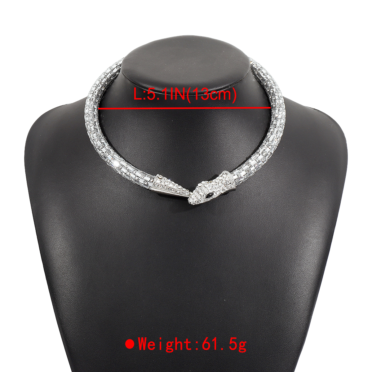 Estilo De Moda Brillante Serpiente Aleación Diamante De Imitación Enchapado Mujeres Pulsera Aretes Collar display picture 2