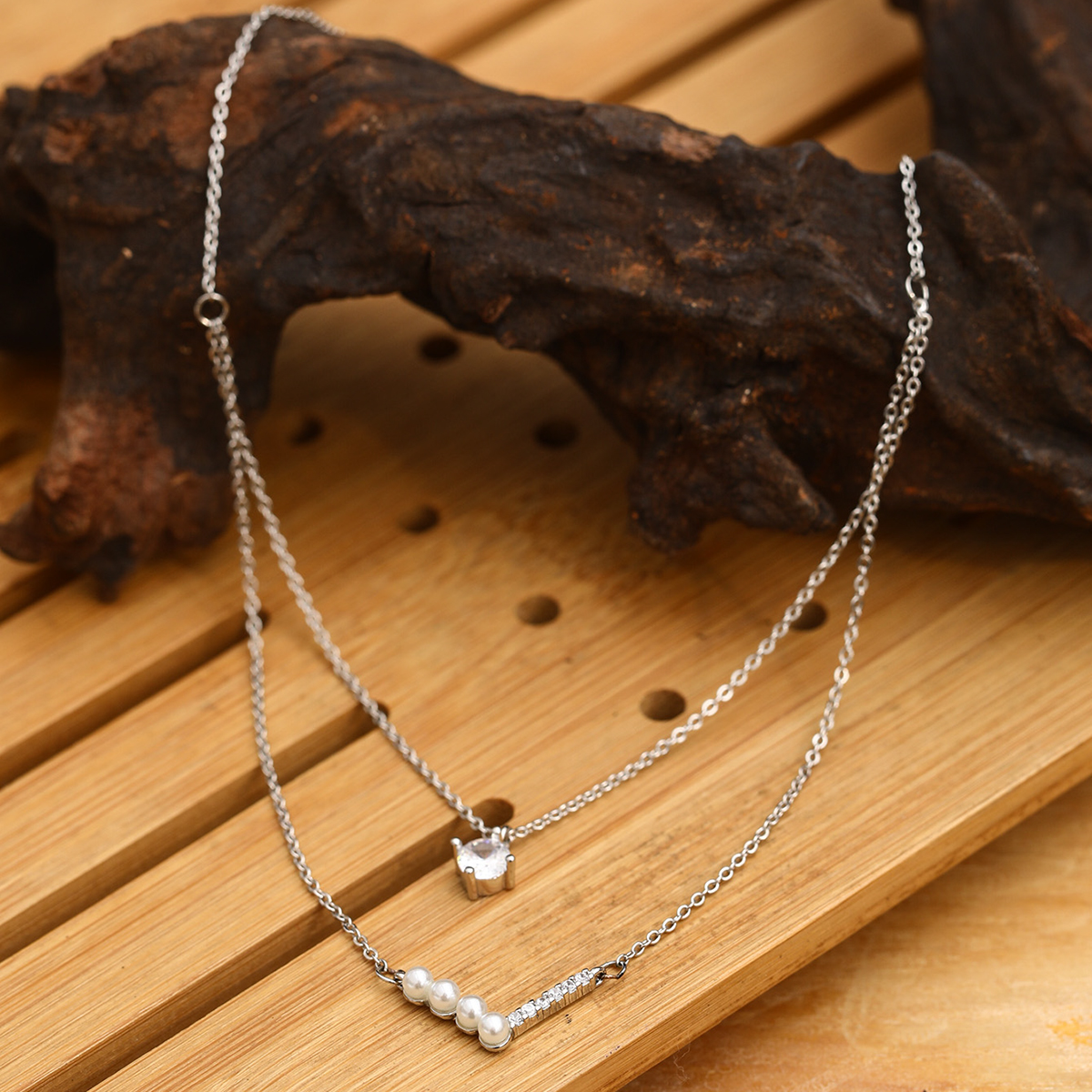 Le Cuivre Style Simple Couleur Unie Incruster Zircon Pendentif display picture 5