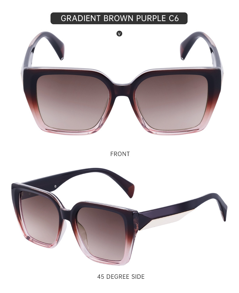 IG Style Streetwear Solid Color Pc Square Full Frame Women's Sunglasses display picture 8