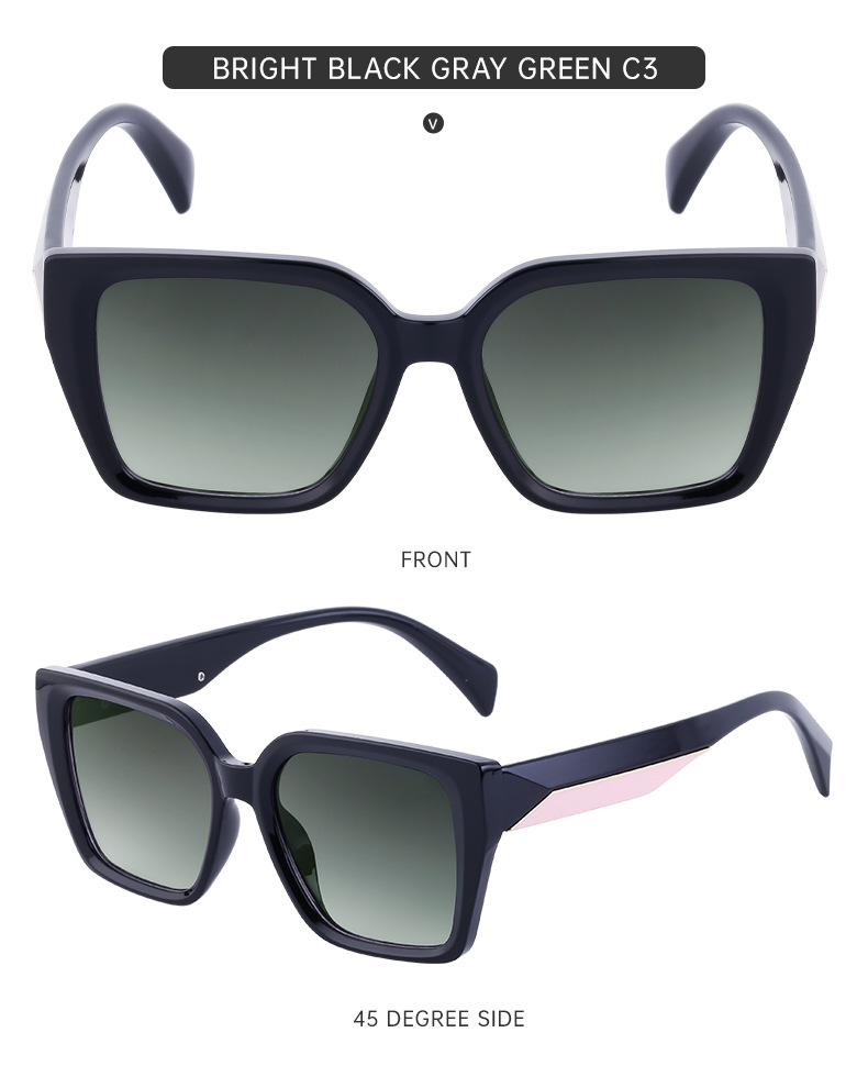 IG Style Streetwear Solid Color Pc Square Full Frame Women's Sunglasses display picture 2