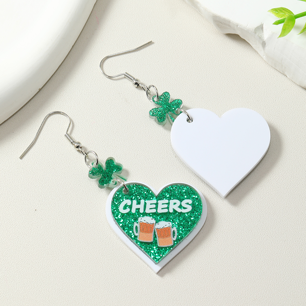 1 Pair Classic Style Shamrock Beer Letter Arylic display picture 16