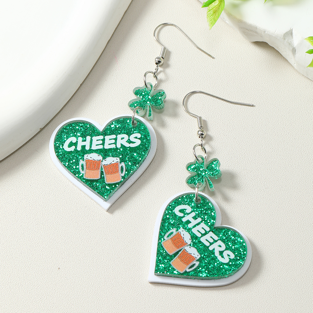 1 Pair Classic Style Shamrock Beer Letter Arylic display picture 18