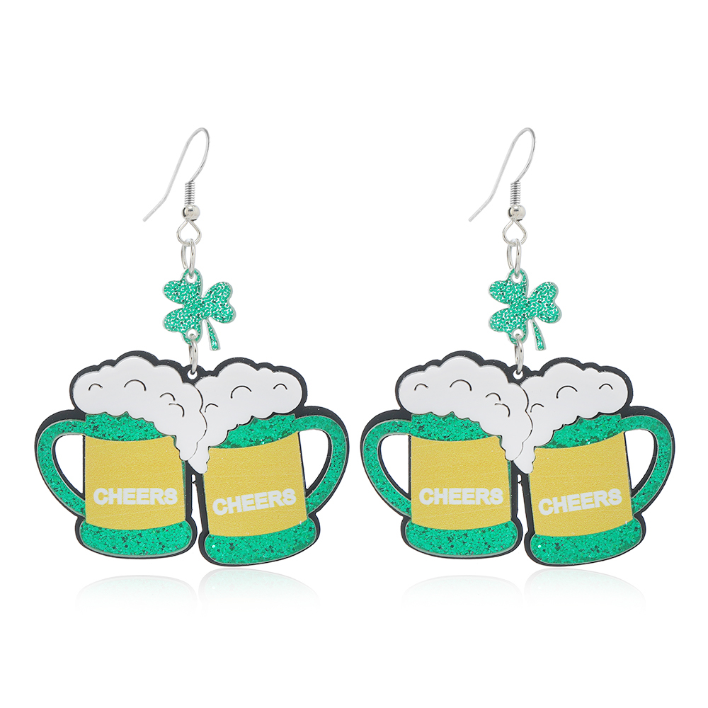 1 Pair Classic Style Shamrock Beer Letter Arylic display picture 3