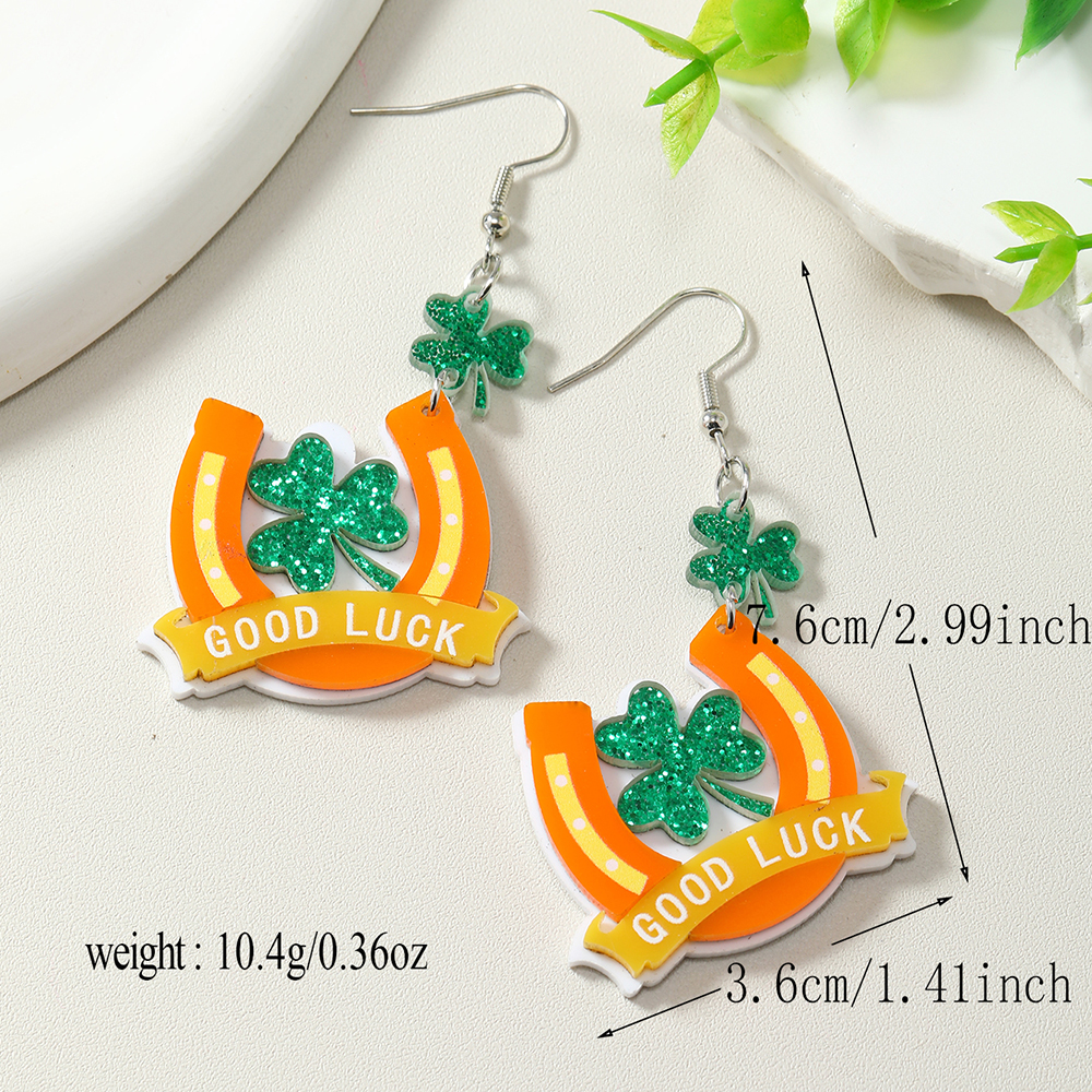 1 Pair Classic Style Shamrock Beer Letter Arylic display picture 8