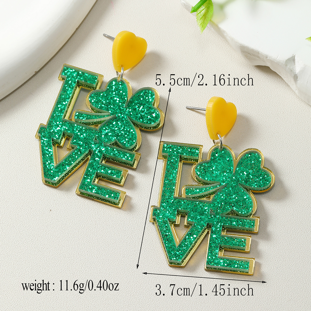 1 Pair Classic Style Shamrock Beer Letter Arylic display picture 15