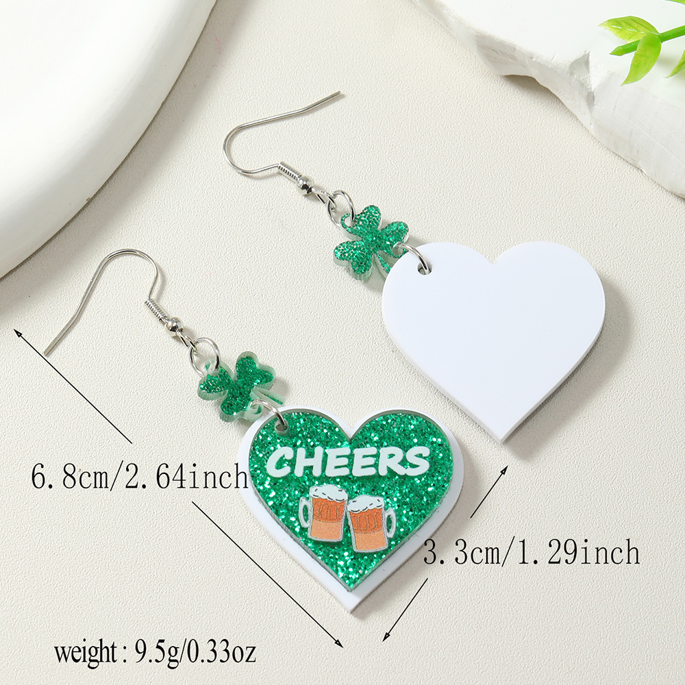 1 Pair Classic Style Shamrock Beer Letter Arylic display picture 17