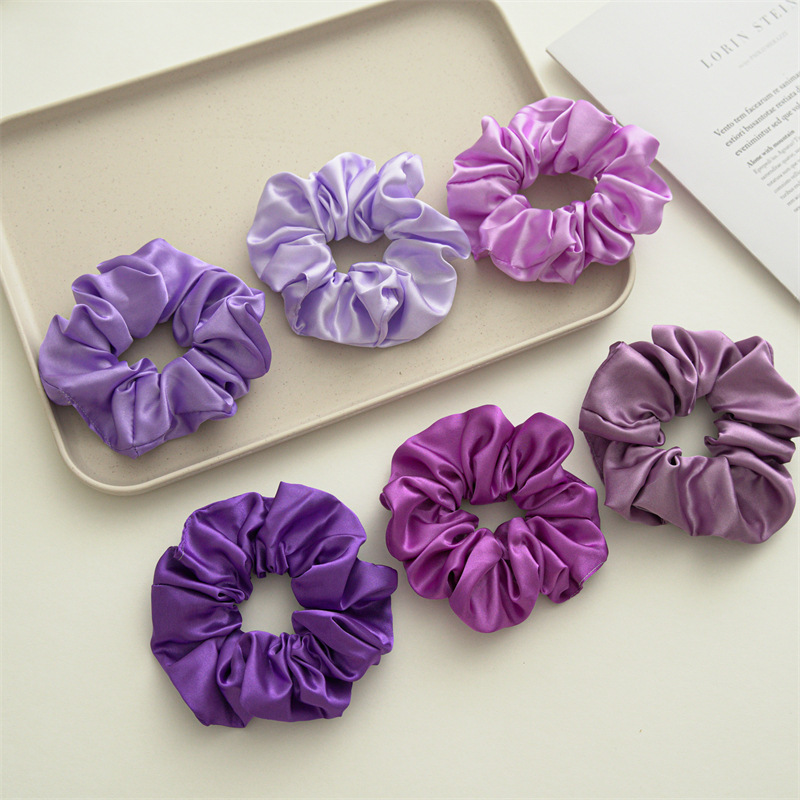 Simple Style Solid Color Cloth Handmade Hair Tie display picture 1