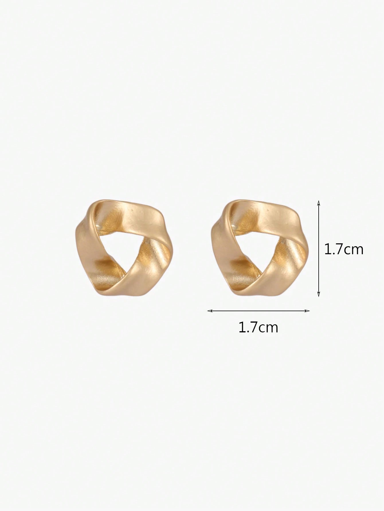 1 Pair Simple Style C Shape Plating Alloy Ear Studs display picture 8