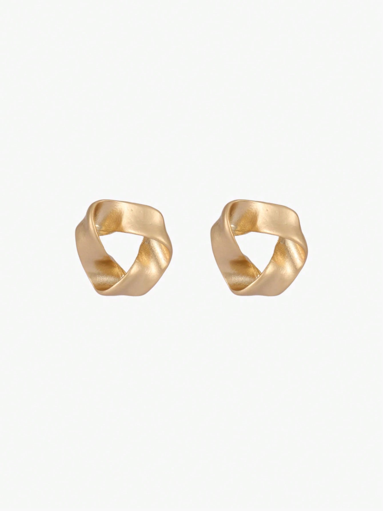 1 Pair Simple Style C Shape Plating Alloy Ear Studs display picture 5