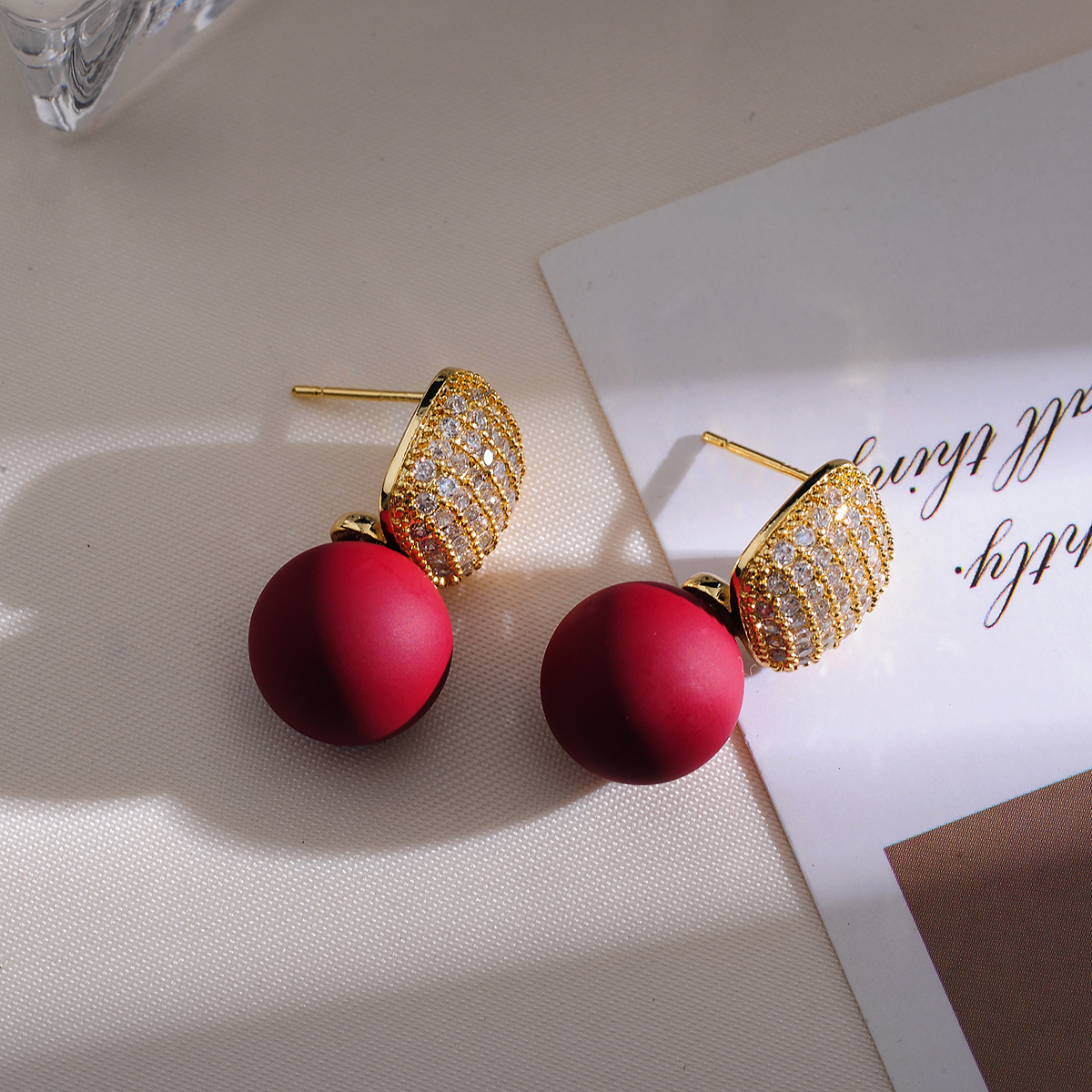 1 Pair Elegant Simple Style Geometric Copper Drop Earrings display picture 6