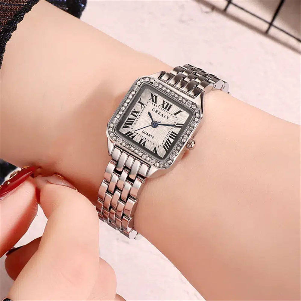 Vintage Style Solid Color Rectangle Quartz Women's Watches display picture 5
