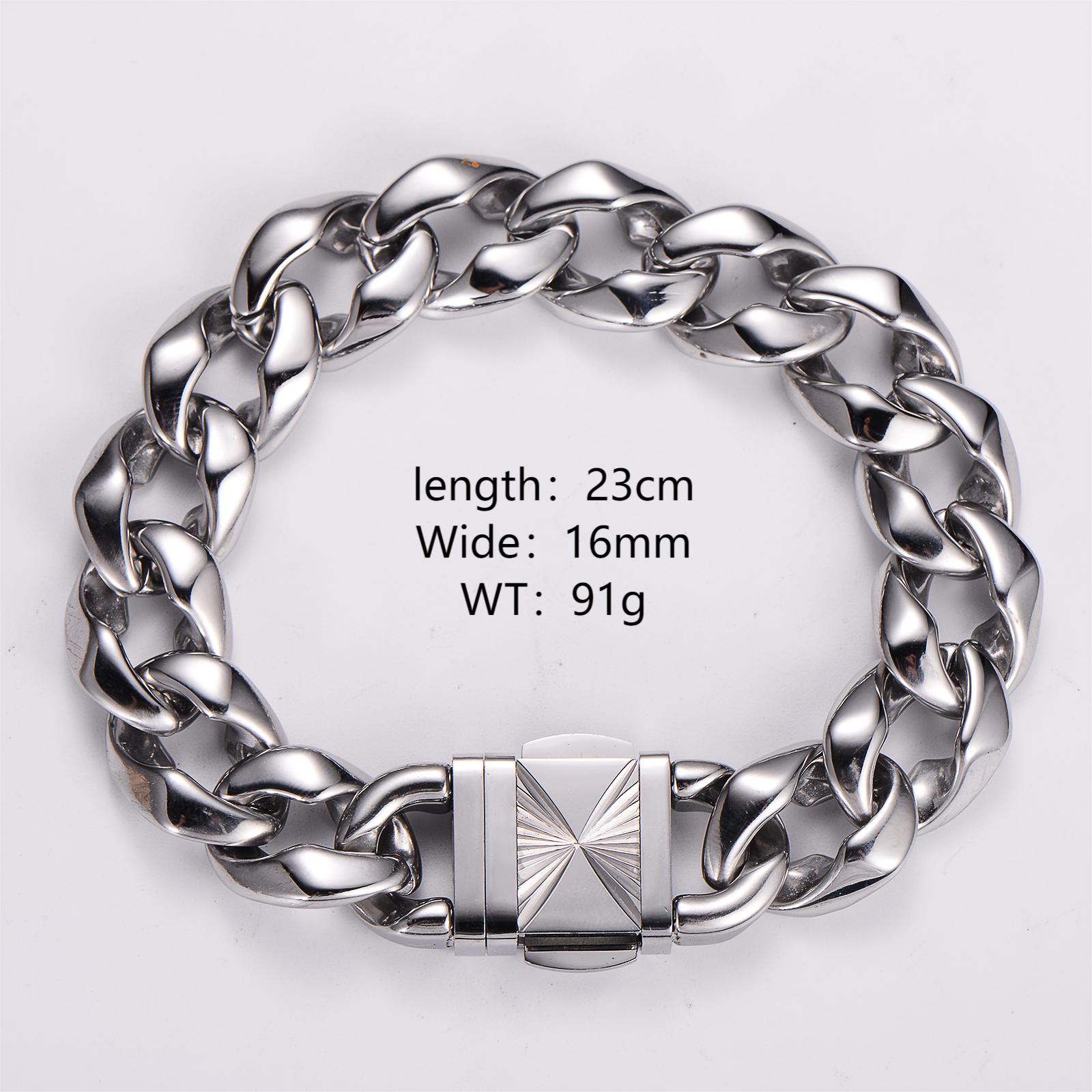 Stainless Steel 18K Gold Plated Hip-Hop Punk Plating Geometric Bracelets display picture 3