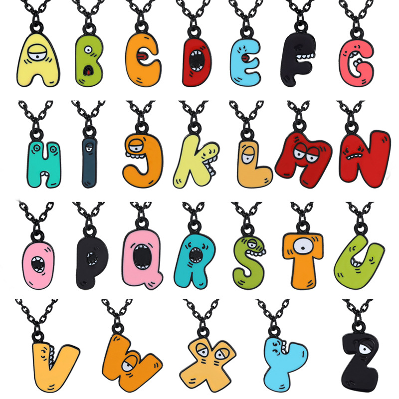 Funny Letter Alloy Enamel Plating Unisex Pendant Necklace display picture 1