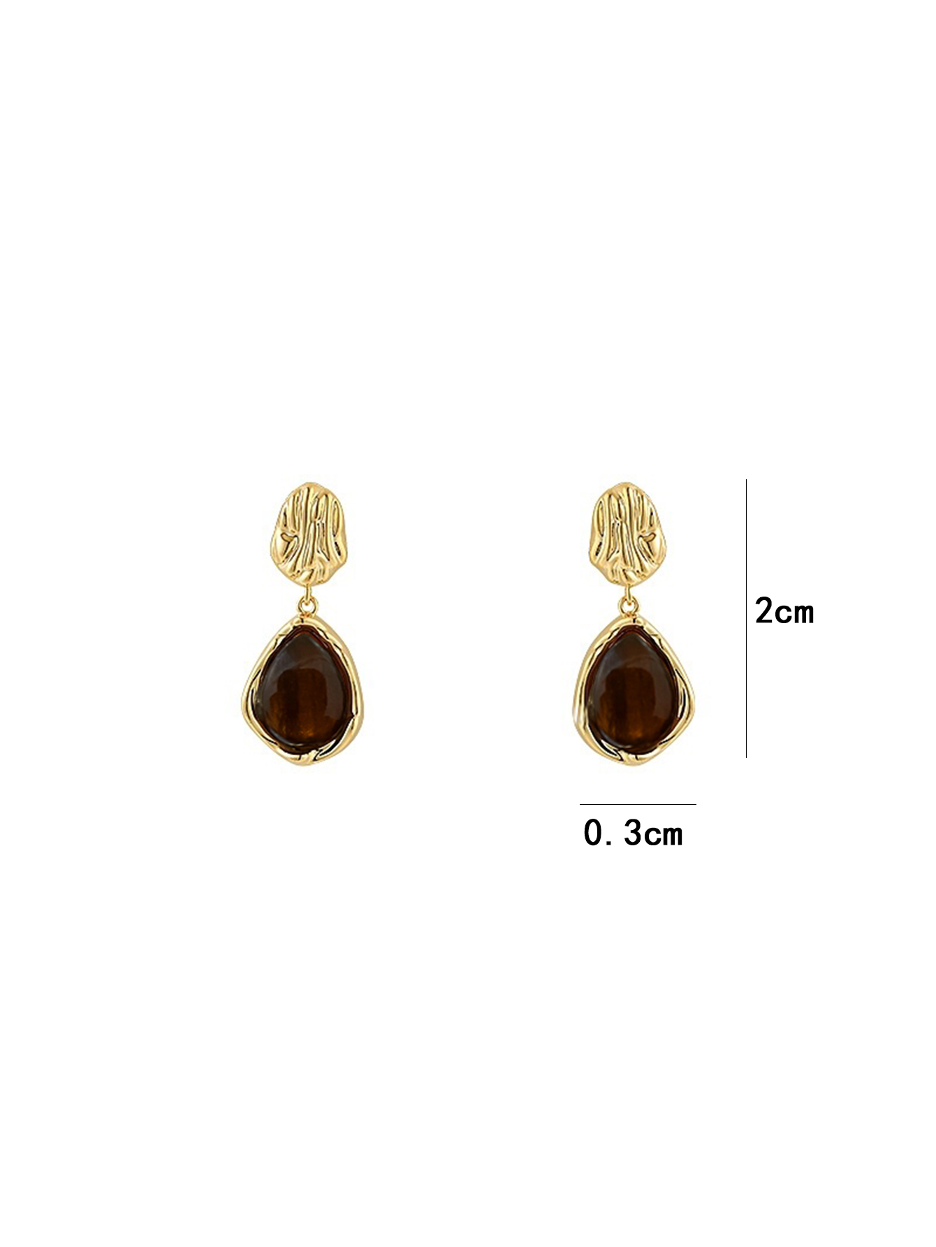 1 Paire Style Vintage Géométrique Placage Incruster Alliage Résine Boucles D'oreilles display picture 3