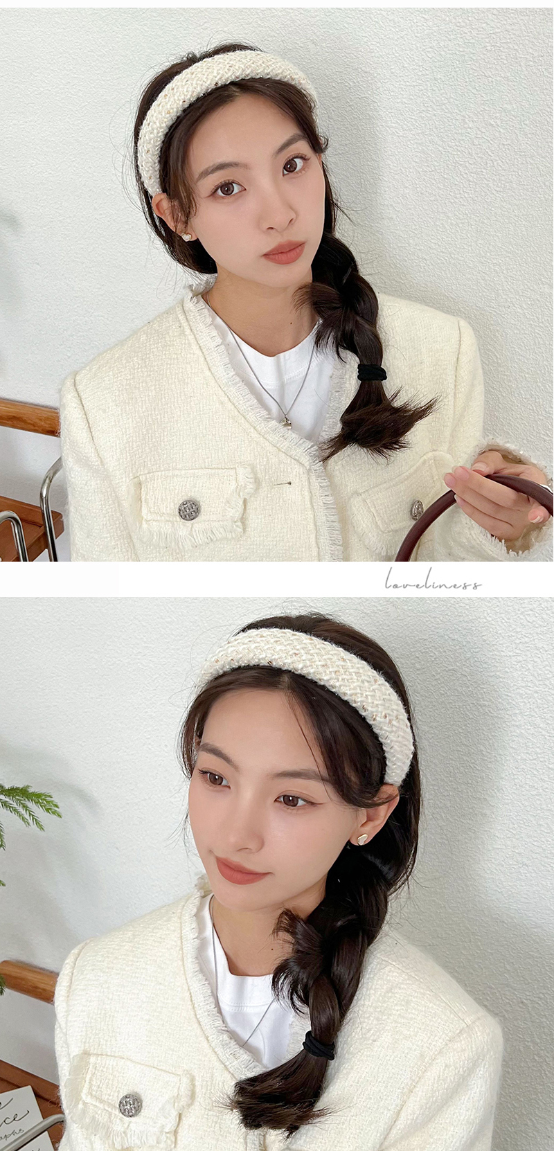 Women's Cute Pastoral Geometric Fabric Hair Band display picture 1