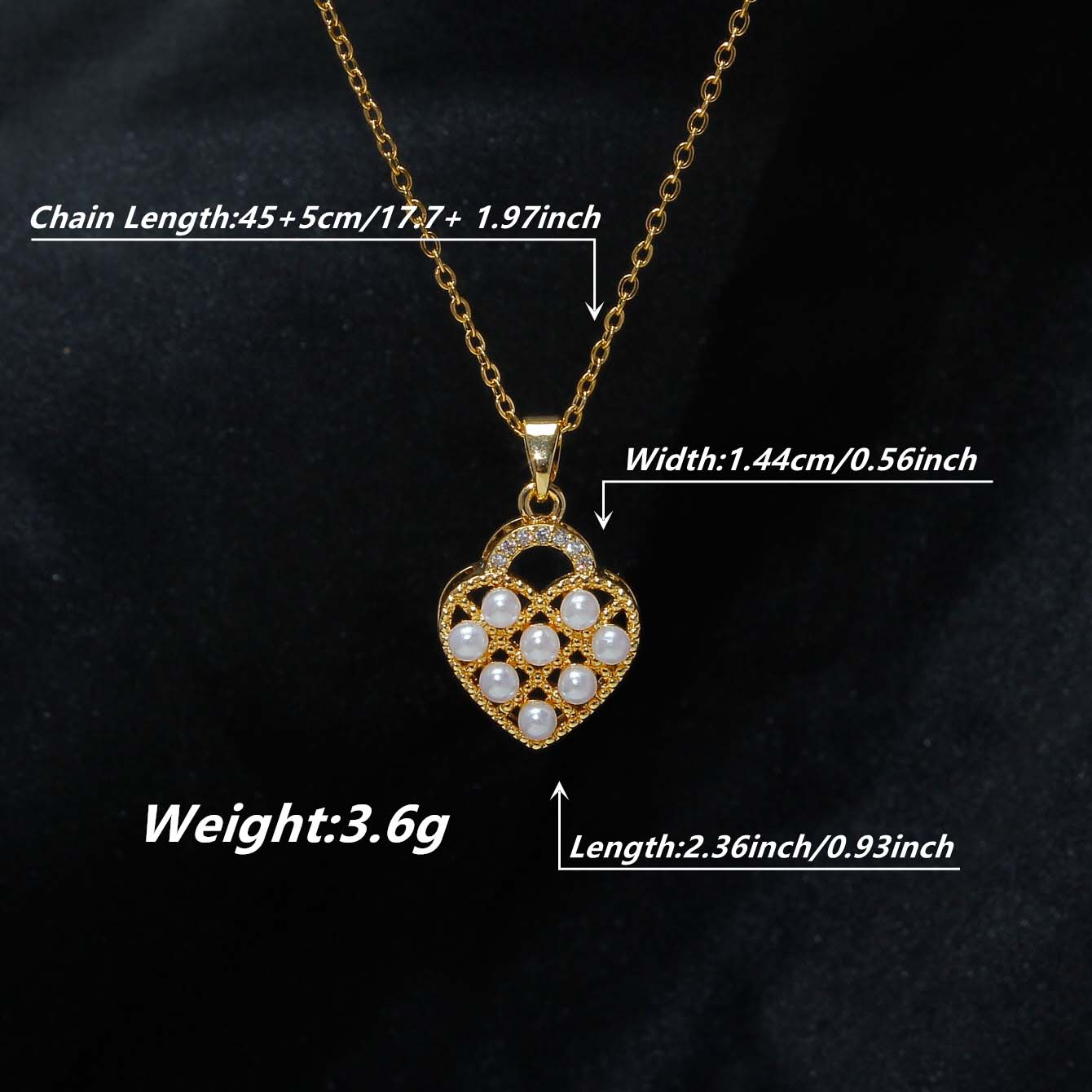 Retro Heart Shape Stainless Steel Plating Inlay Artificial Pearls 18k Gold Plated Pendant Necklace display picture 2