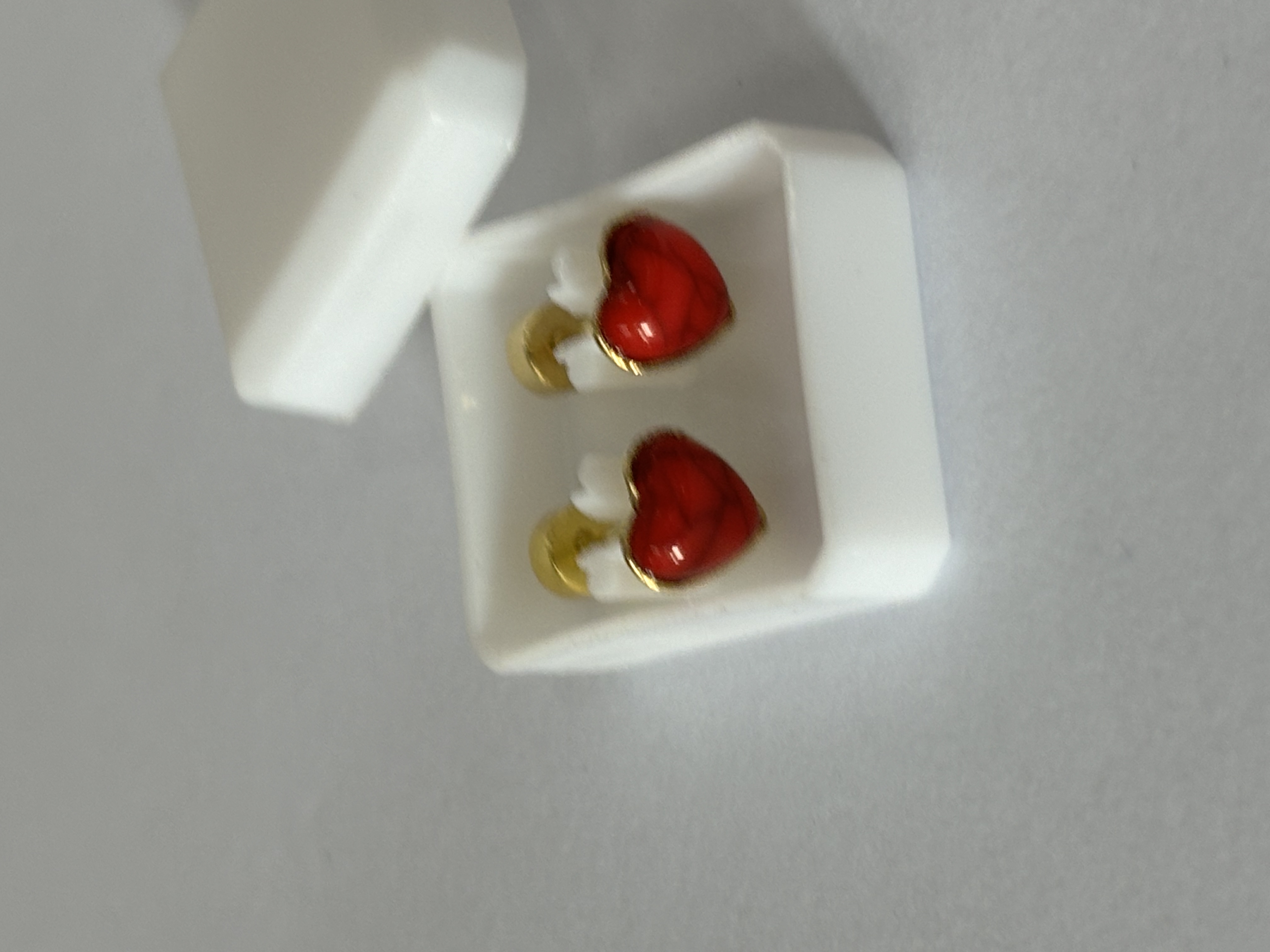 1 Set 1 Pair Cute Sweet Round Heart Shape Plating Inlay Stainless Steel Resin 18k Gold Plated Ear Studs display picture 16