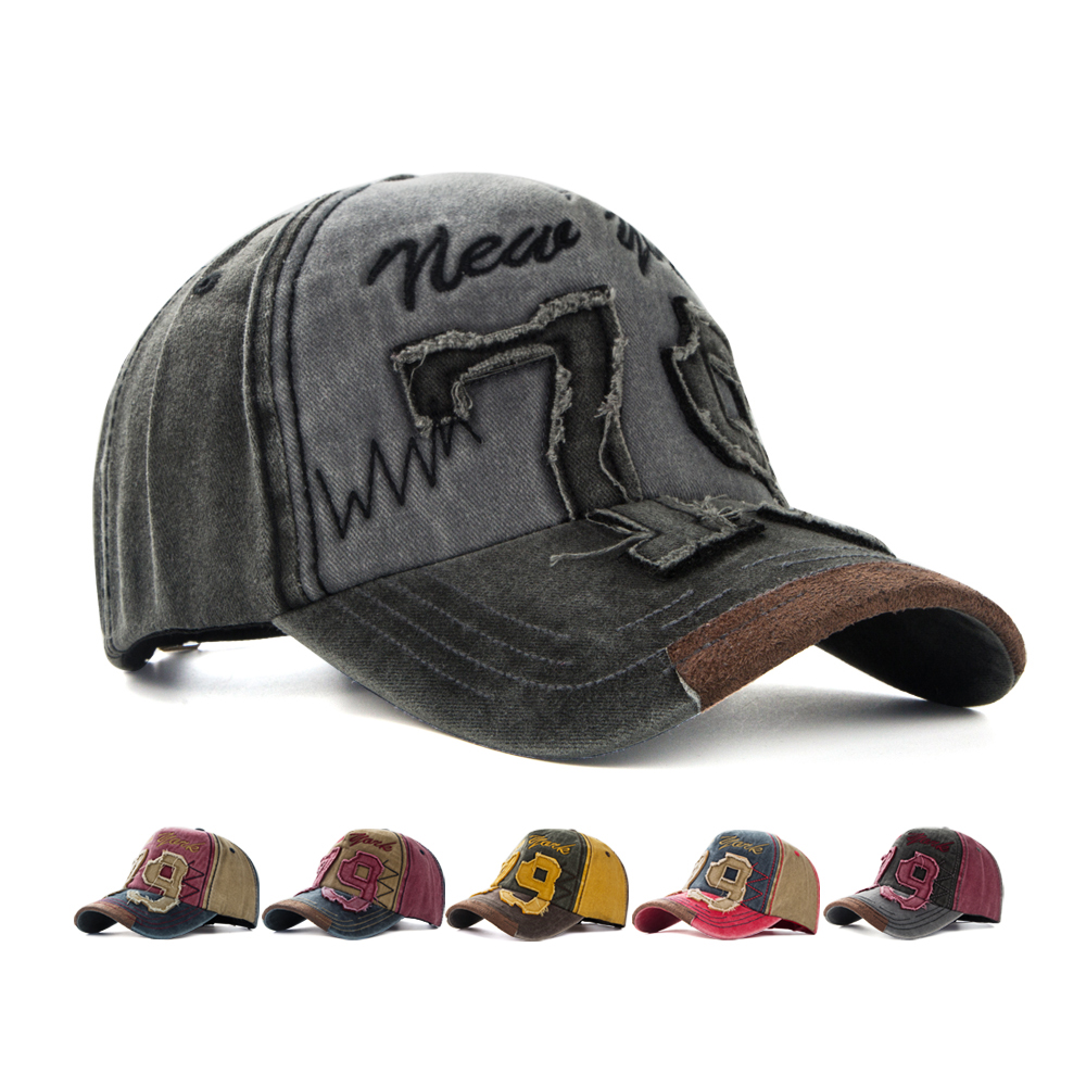 Unisex Vintage Style Letter Embroidery Curved Eaves Baseball Cap display picture 7