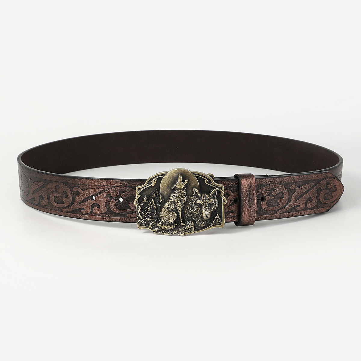 Vintage Style Ethnic Style Geometric Animal Dragon Pu Leather Metal Button Adults Leather Belts display picture 17