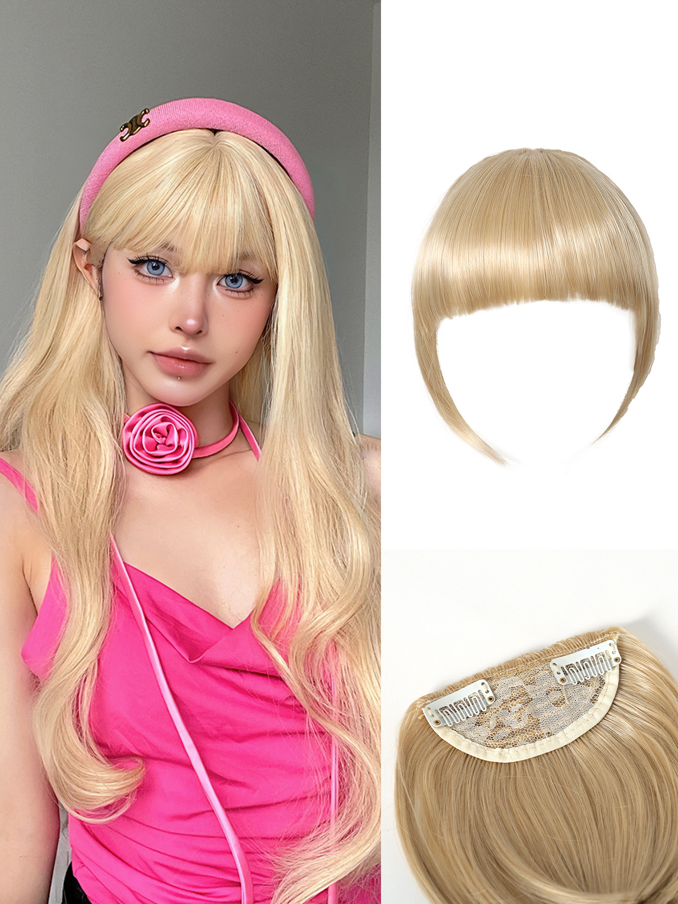 Women's Cute Formal Sweet Casual Holiday Weekend Chemical Fiber Bangs Straight Hair Wigs display picture 11