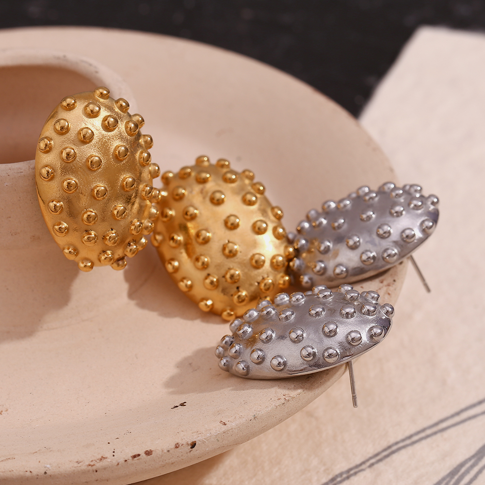 1 Pair Vintage Style Simple Style Classic Style Cactus Plating Stainless Steel 18k Gold Plated Ear Studs display picture 8