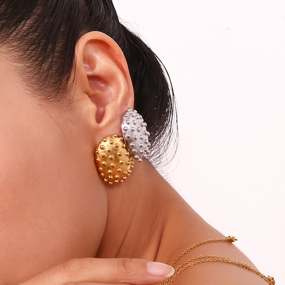 1 Pair Vintage Style Simple Style Classic Style Cactus Plating Stainless Steel 18k Gold Plated Ear Studs display picture 10