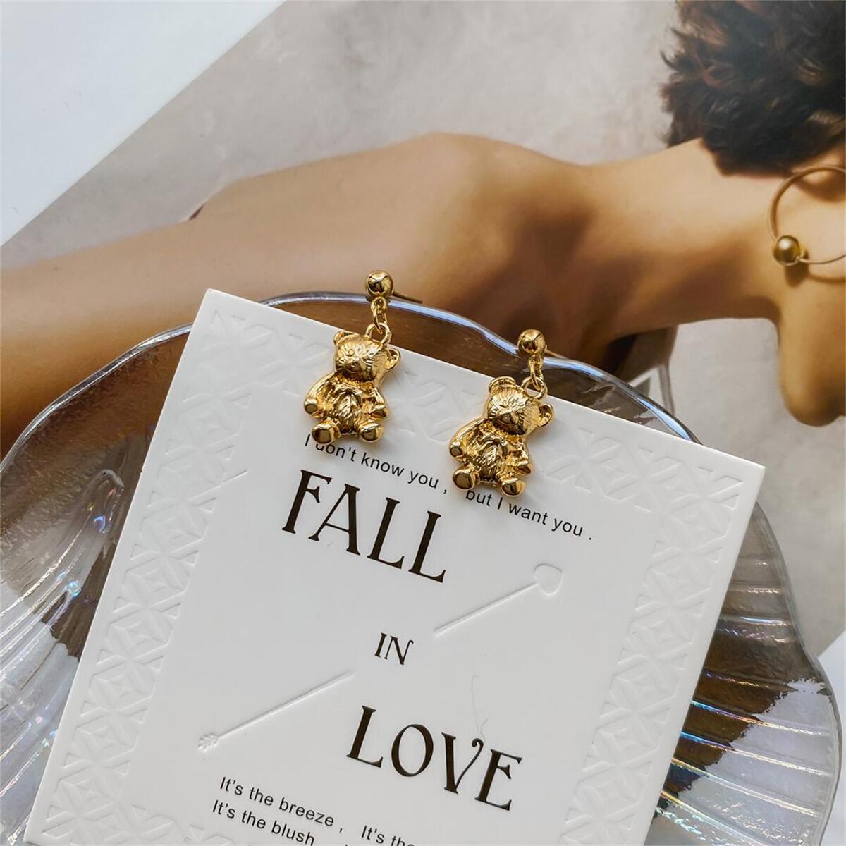 1 Pair Ig Style Retro Geometric Plating Alloy Zinc Drop Earrings display picture 8
