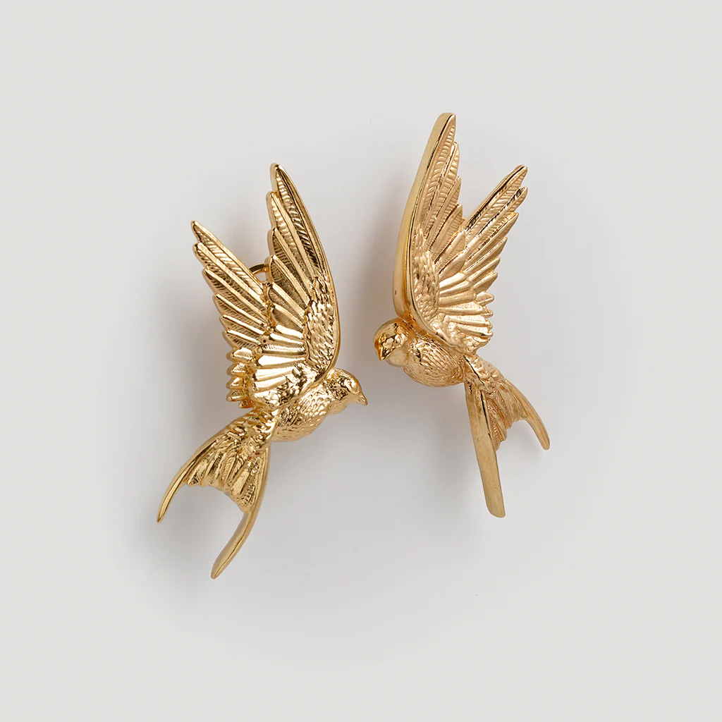 1 Pair Ig Style Bird Plating Alloy Gold Plated Ear Studs display picture 1