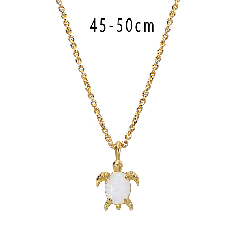 Cute Animal Copper Plating Inlay Artificial Gemstones Zircon 18k Gold Plated Pendant Necklace display picture 5