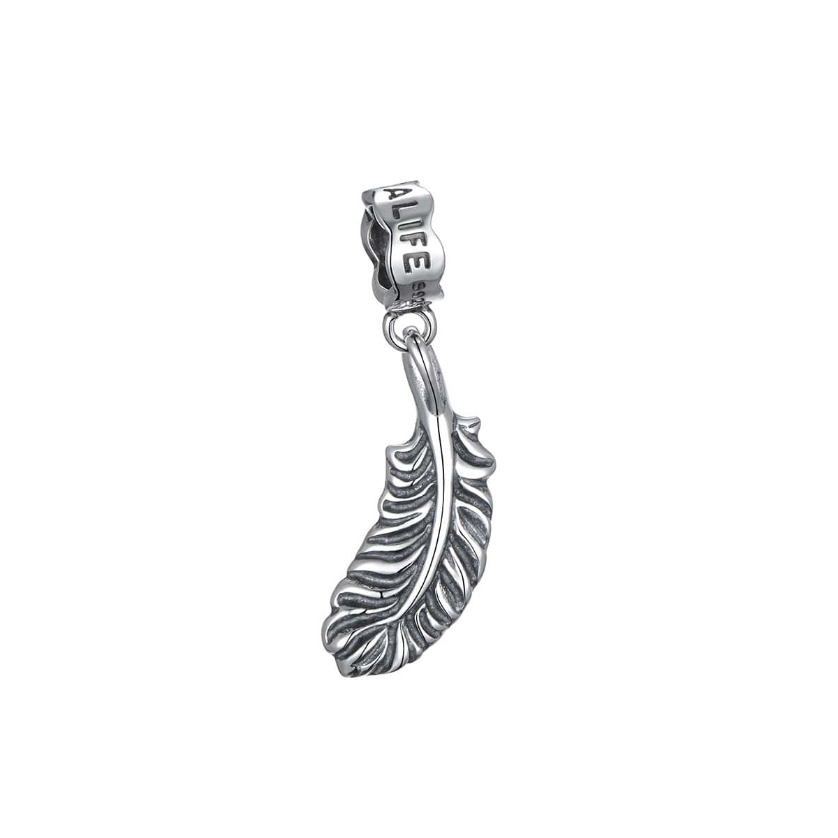 1 Piece Ig Style Elegant Vintage Style Feather Sterling Silver Plating Pendant Jewelry Accessories display picture 4