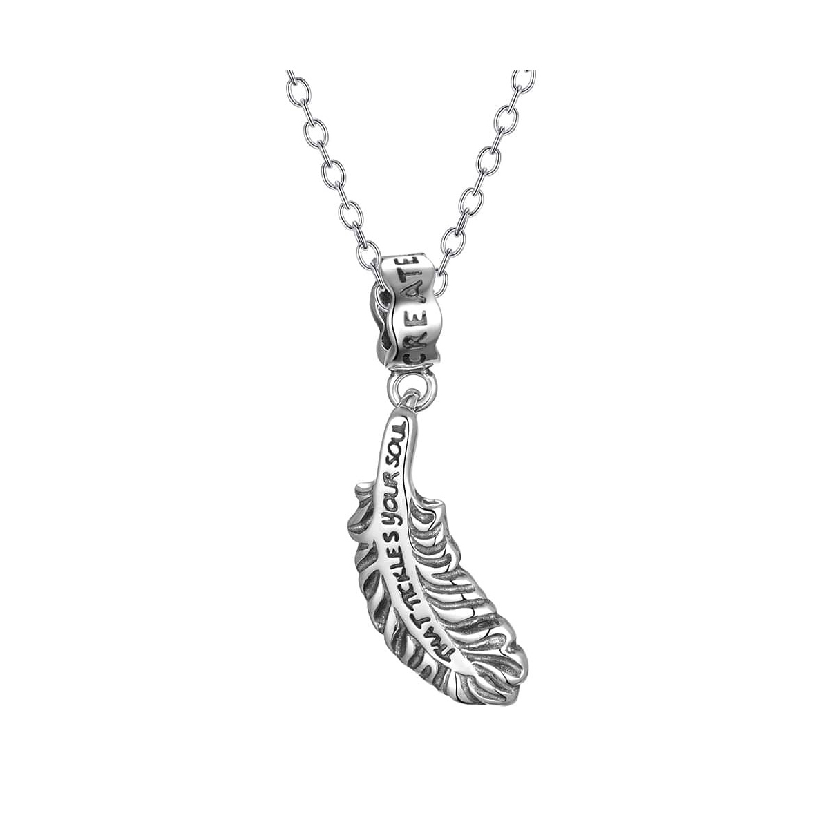 1 Piece Ig Style Elegant Vintage Style Feather Sterling Silver Plating Pendant Jewelry Accessories display picture 3