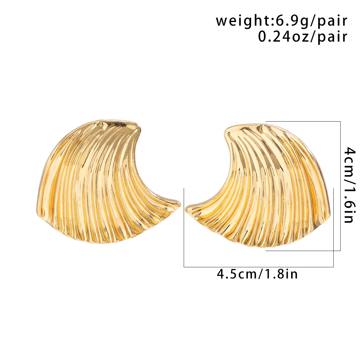 1 Pair Retro Exaggerated Simple Style Stripe Irregular Three-dimensional Thick Arylic Ear Studs display picture 1