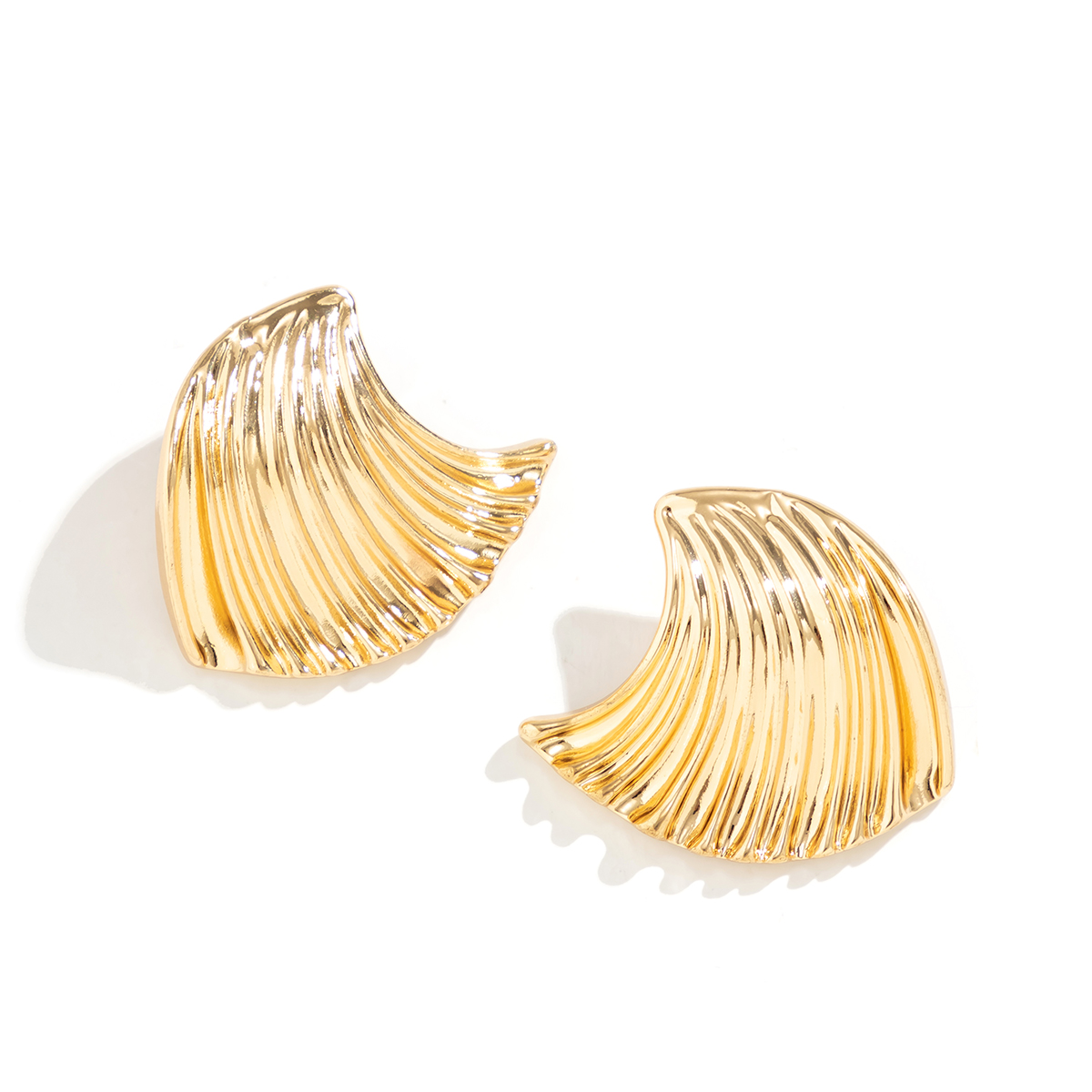 1 Pair Retro Exaggerated Simple Style Stripe Irregular Three-dimensional Thick Arylic Ear Studs display picture 4