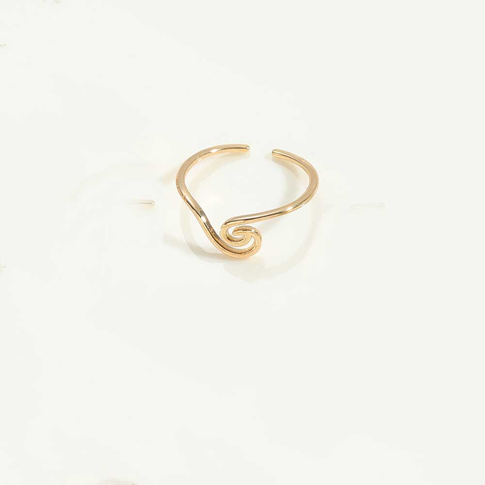 Vintage Style Simple Style Commute Irregular Copper Plating Inlay Zircon 14k Gold Plated Open Rings display picture 4