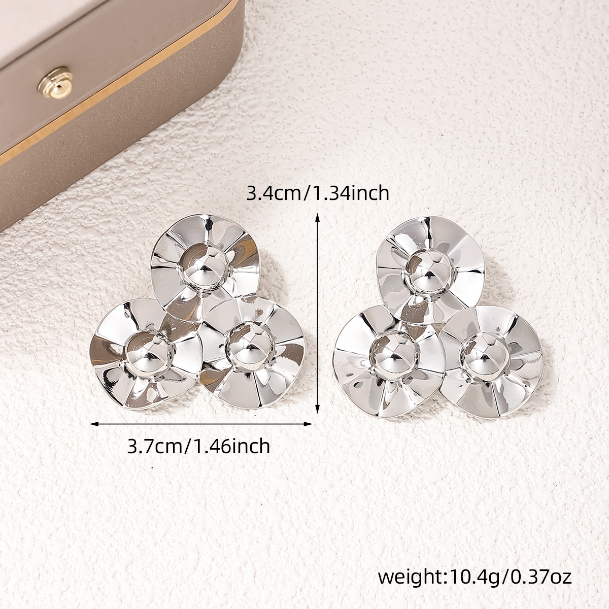 1 Pair Sweet Commute Flower Alloy Ear Studs display picture 3