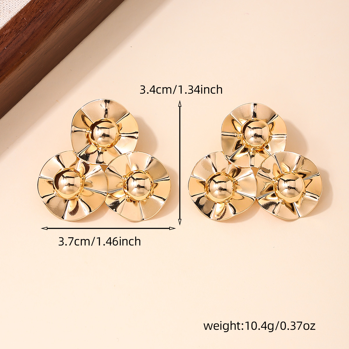 1 Pair Sweet Commute Flower Alloy Ear Studs display picture 9