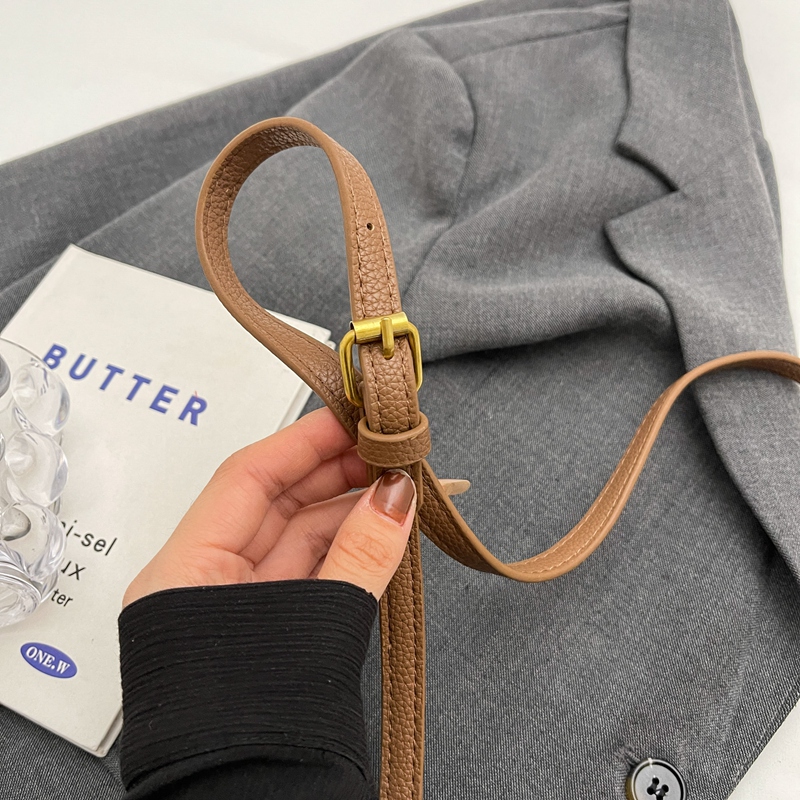 Women's Pu Solid Color Basic Sewing Thread Bucket Zipper Handbag display picture 4