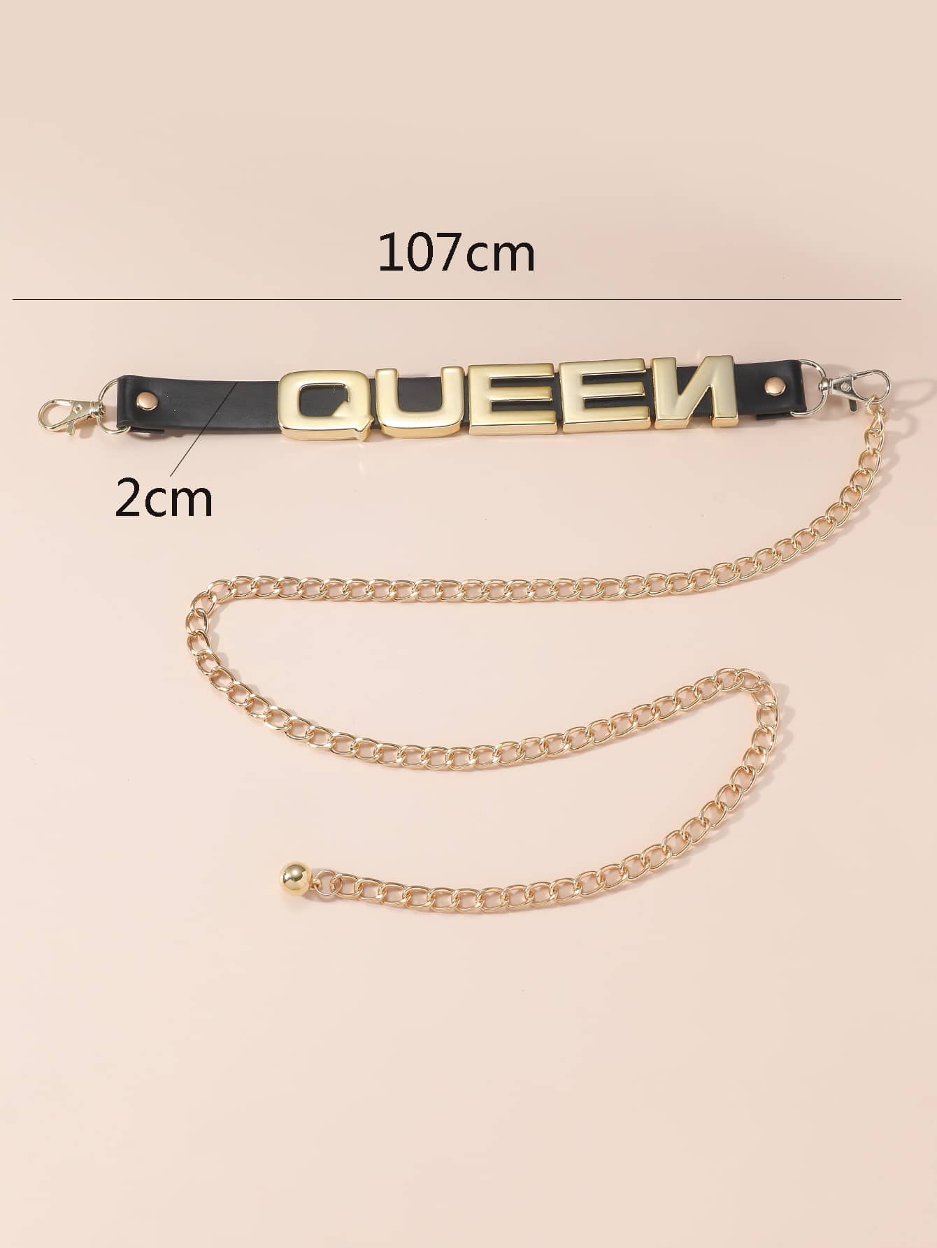Streetwear Letter Pu Leather Alloy Women's Chain Belts display picture 1
