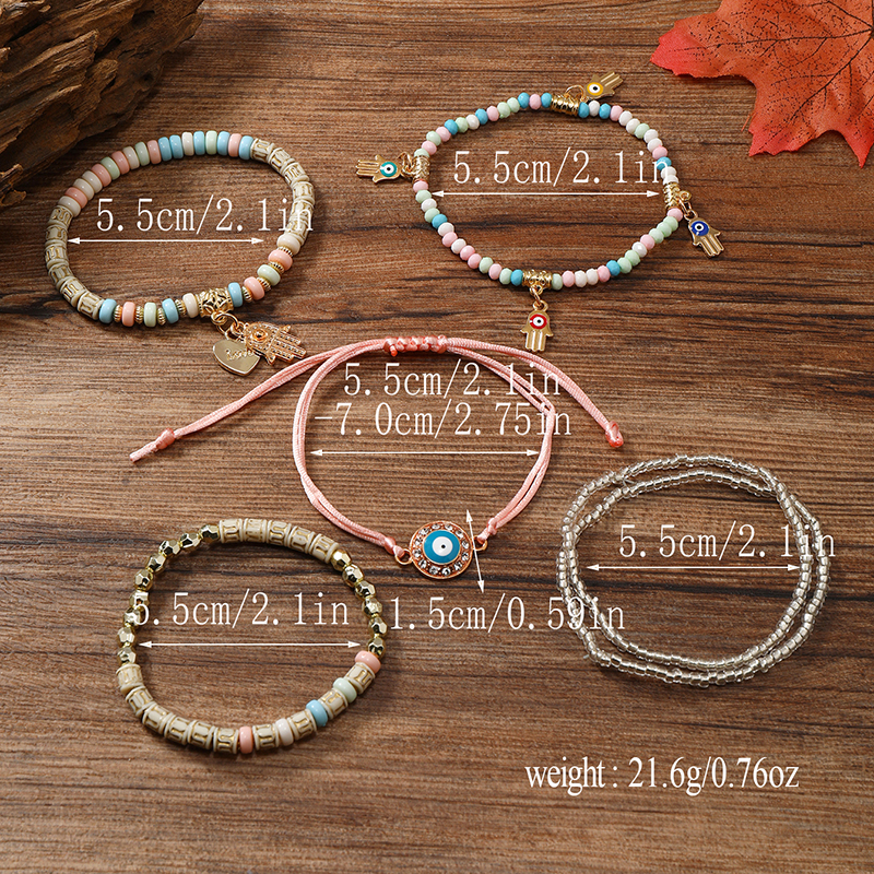 Casual Retro Butterfly Arylic Alloy Rope Gem Pearl Beads Unisex Drawstring Bracelets display picture 50