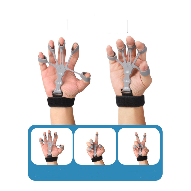 Silicone 5-finger Trainer Wrist Tensioner Assist Grip Strength display picture 5
