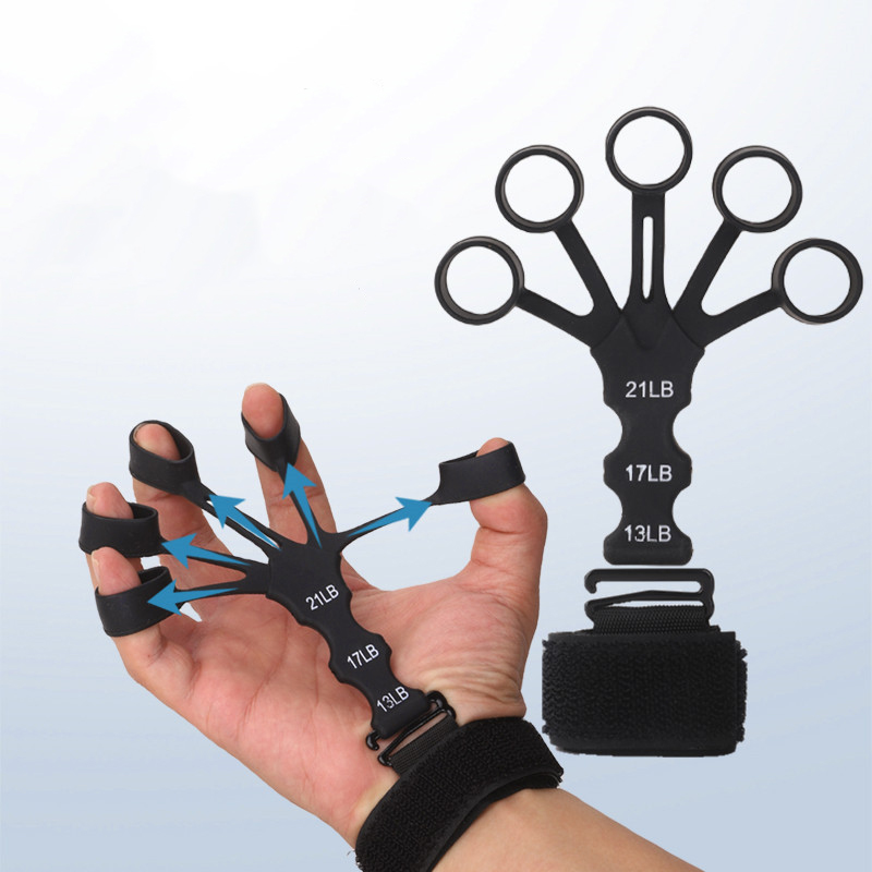 Silicone 5-finger Trainer Wrist Tensioner Assist Grip Strength display picture 2