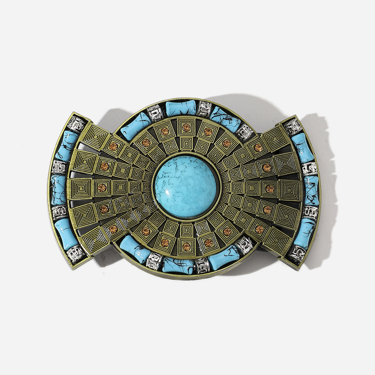 1 Piece Alloy Turquoise Rhinestones Geometric Retro Ethnic Style display picture 6
