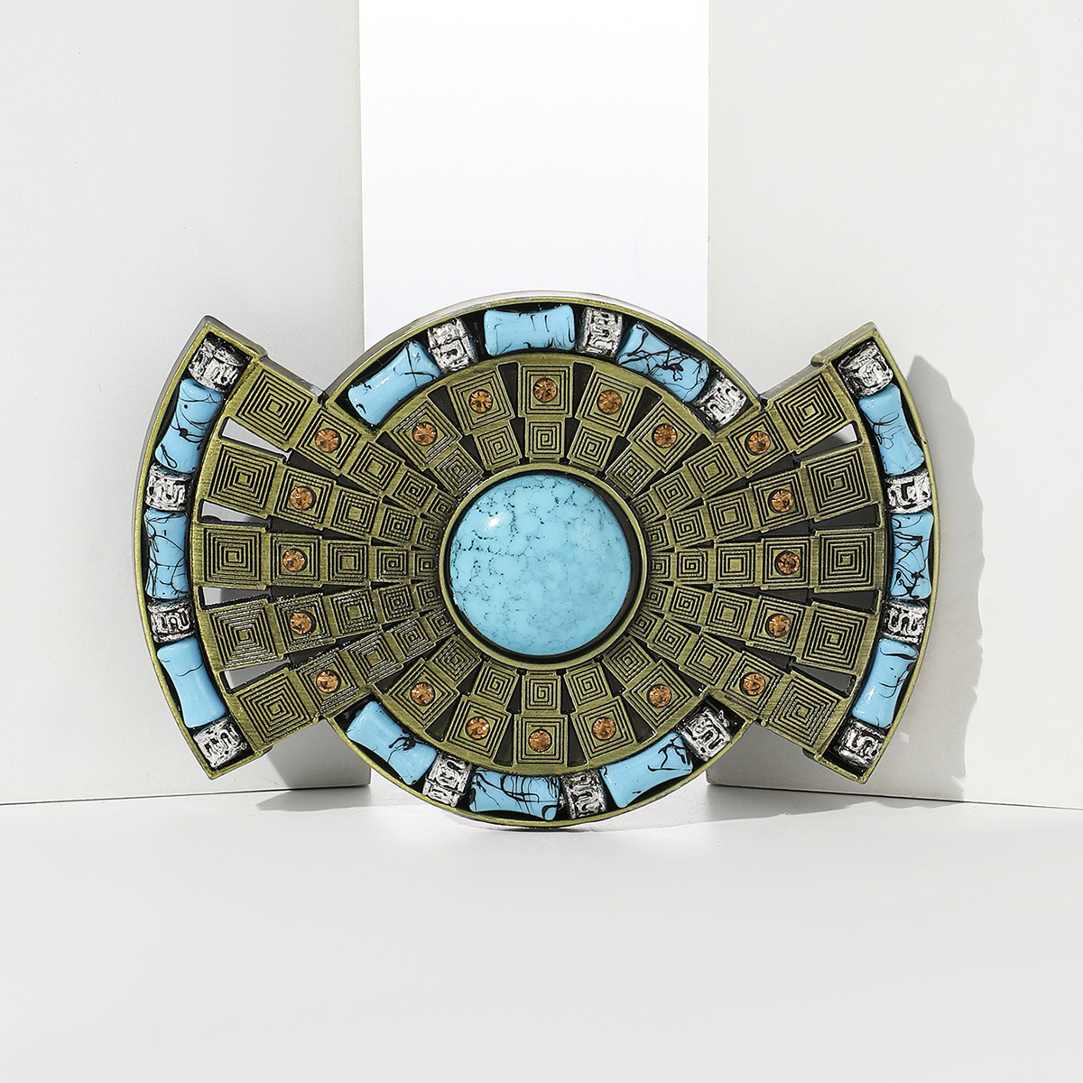 1 Piece Alloy Turquoise Rhinestones Geometric Retro Ethnic Style display picture 4