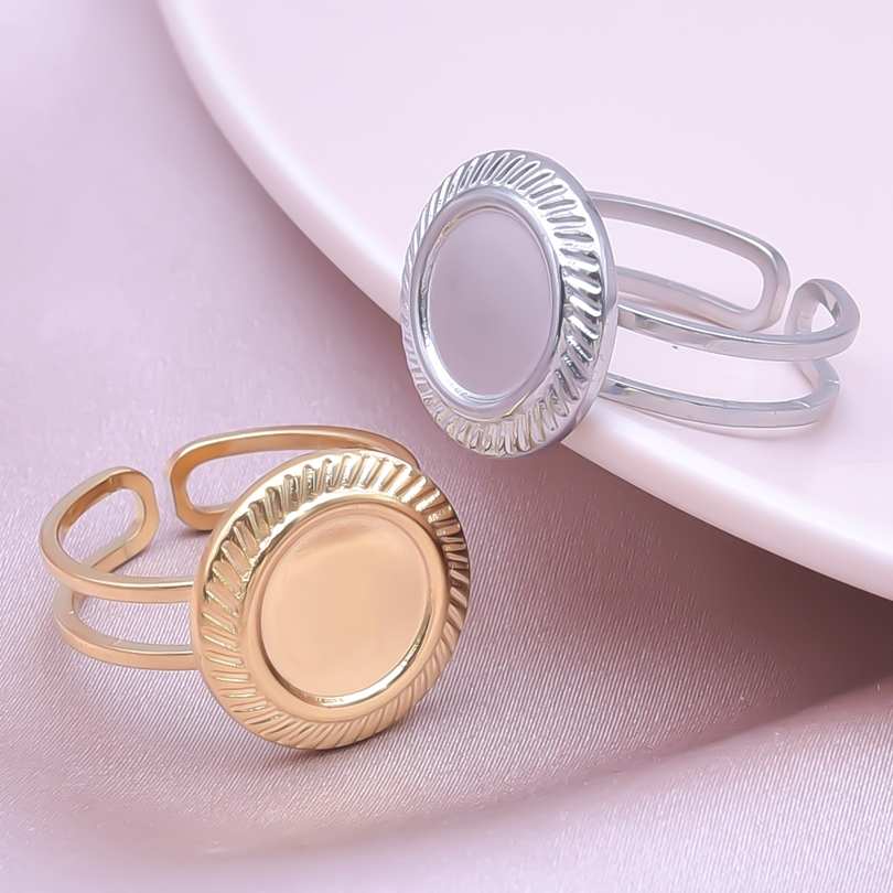 Ig Style Simple Style Geometric Stainless Steel Plating 18k Gold Plated Open Rings display picture 36