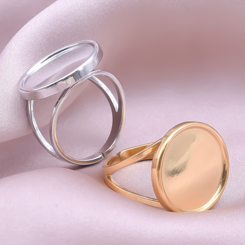 Ig Style Simple Style Geometric Stainless Steel Plating 18k Gold Plated Open Rings display picture 38